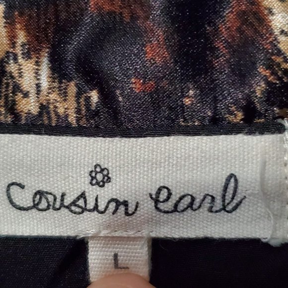 Cousin Earl 'Cooper' Leopard Puffer Satin Jacket, L - Picture 5 of 11